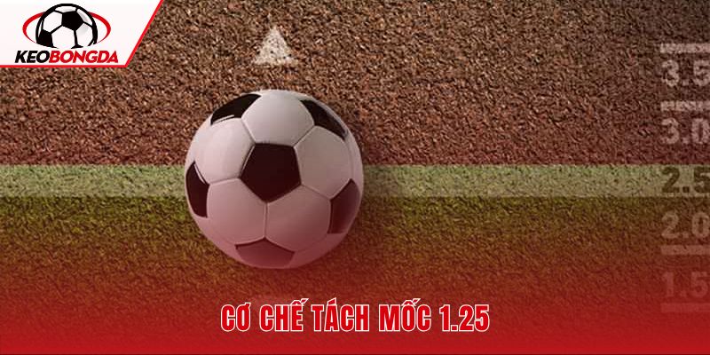 Kèo chấp 1.25 với hai phần 1.0 và 1.5